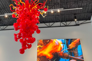 Safari at City Arts Center to see the new Chihuly chandelier